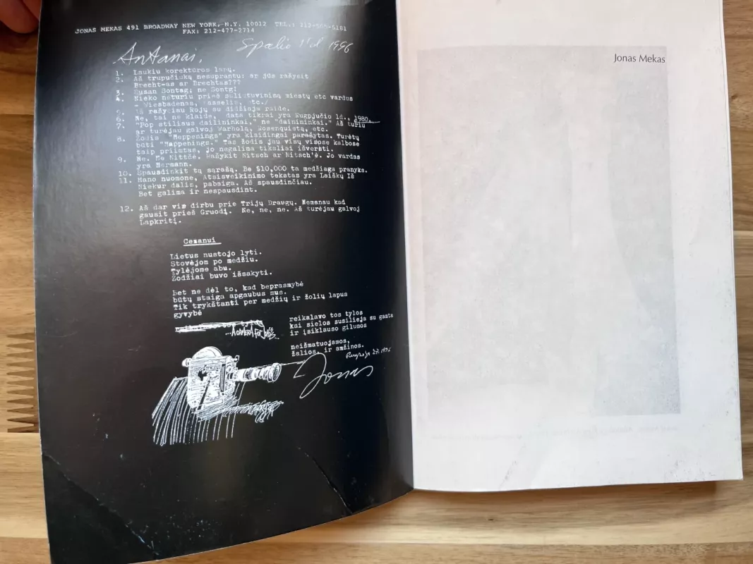 Laiškai iš Niekur - Jonas Mekas, knyga 3