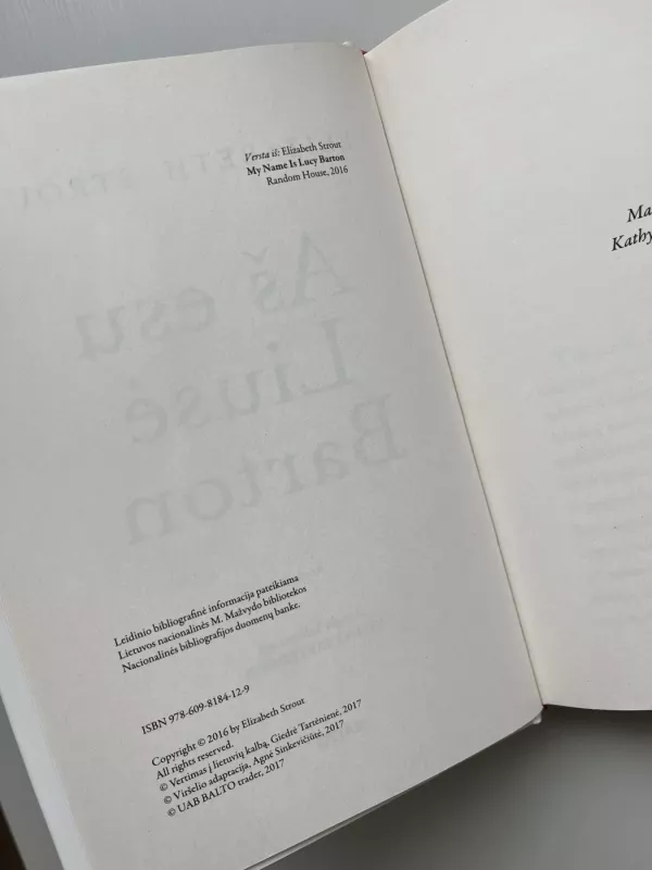 Aš esu Liusė Barton - Elizabeth Strout, knyga 3