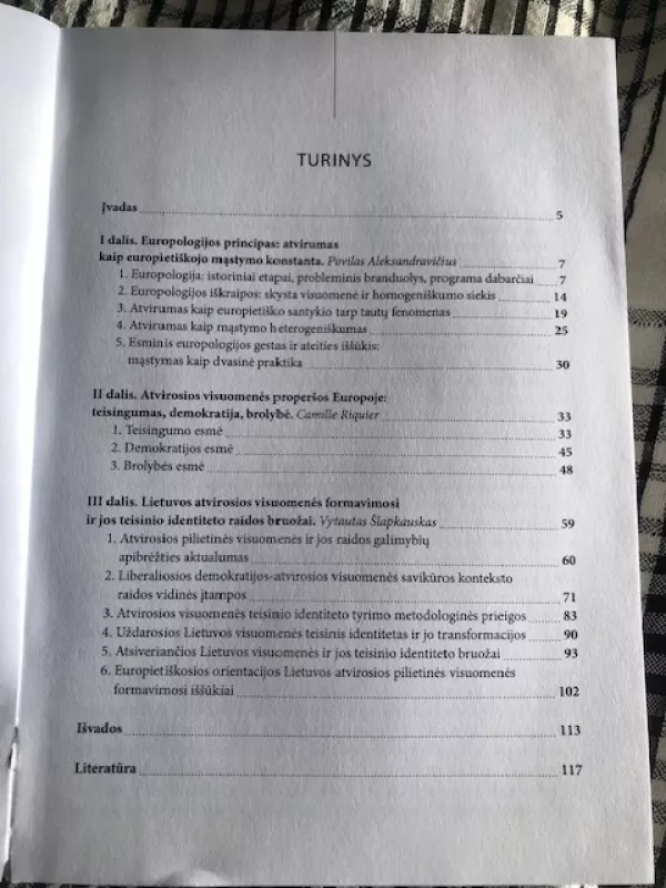 Europa Lietuvoje: filosofinės ir juridinės atvirosios visuomenės raidos interpretacijos - Povilas Aleksandravičius, Camille Riquier, Vytautas Šlapkauskas, knyga 3