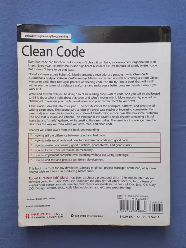 Clean Code - Robert Martin, knyga 3