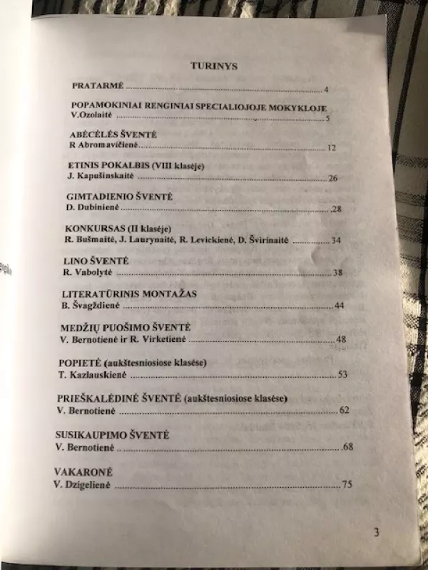 Popamokiniai renginiai specialiojoje mokykloje - Grupė autorių, knyga 3