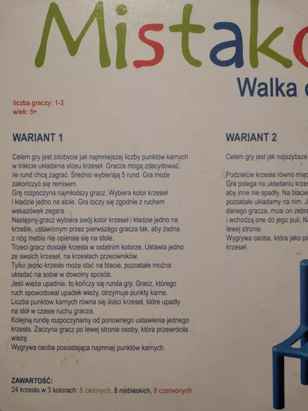 Mistakos - , stalo žaidimas 2