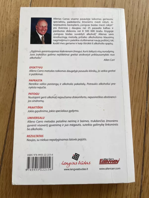 Lengvas būdas suvaldyti alkoholį - Allen Carr, knyga 3