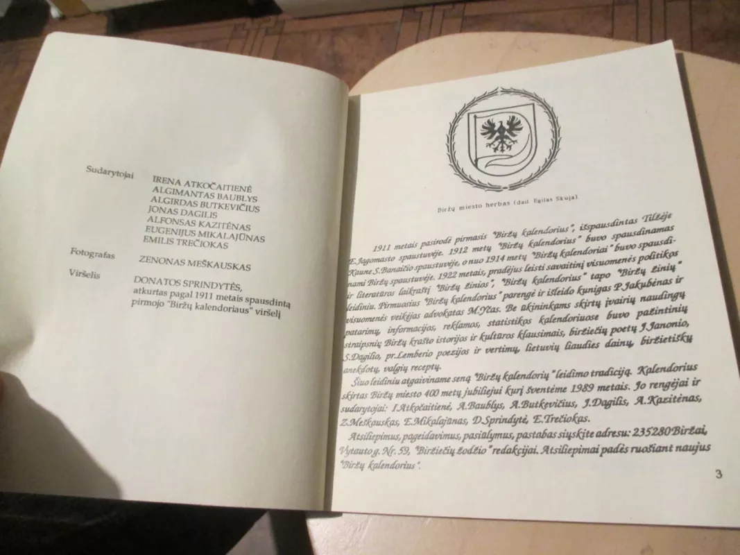 Biržų kalendorius 1990 - Autorių Kolektyvas, knyga 6