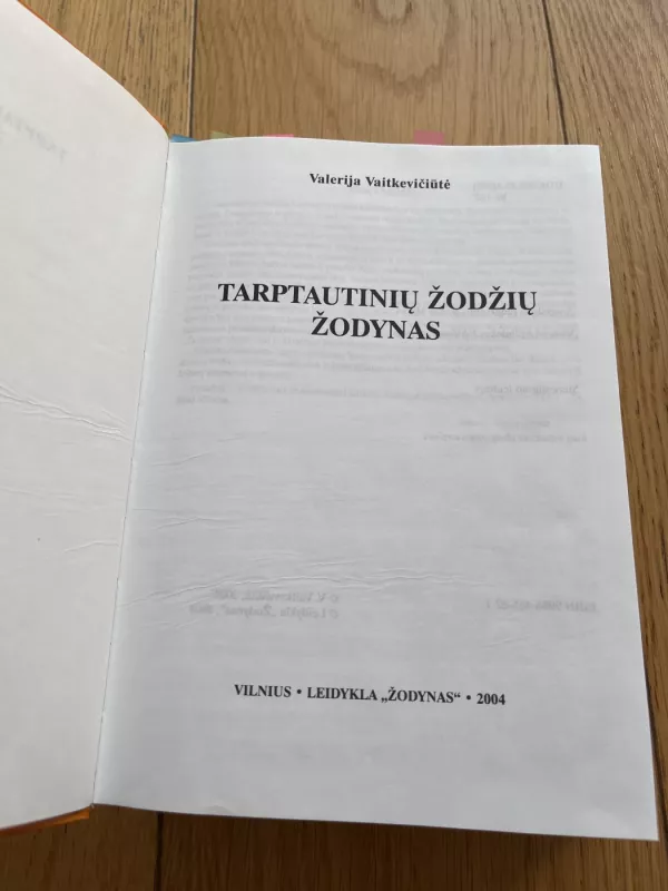 Tarptautinių žodžių žodynas - Valerija Vaitkevičiūtė, knyga 5