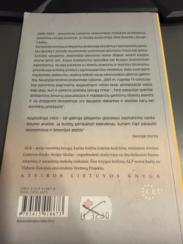 Apgaulinga viltis: globalaus kapitalizmo idėja - John Gray, knyga 3