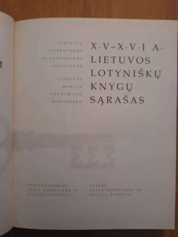 XV-XVI- a Lietuvos lotyniškų knygų sąrašas - Autorių Kolektyvas, knyga 3