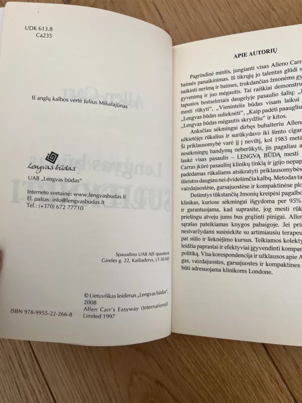 Lengvas būdas sulieknėti - Allen Carr, knyga 3