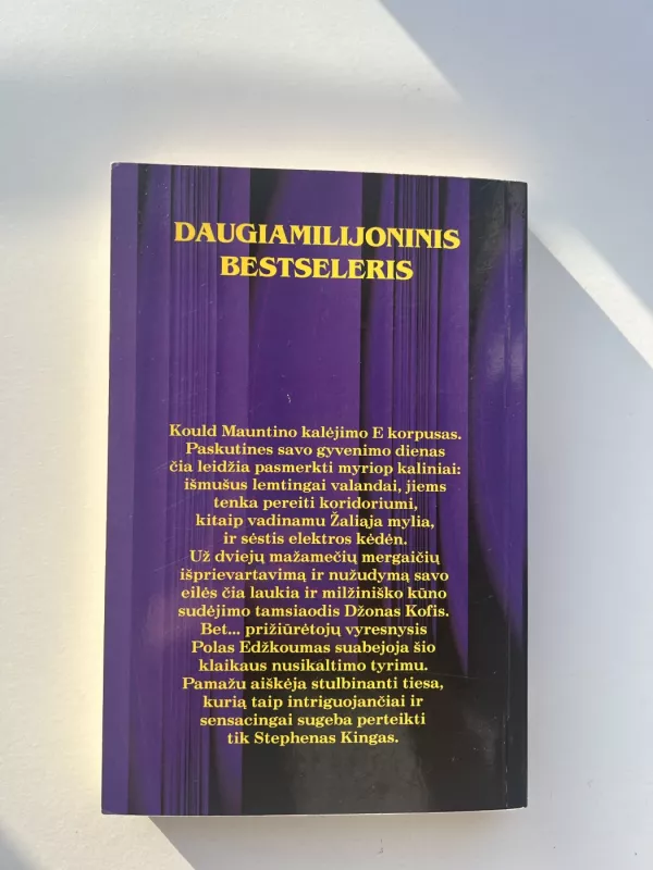 Žalioji mylia - Stephen King, knyga 3
