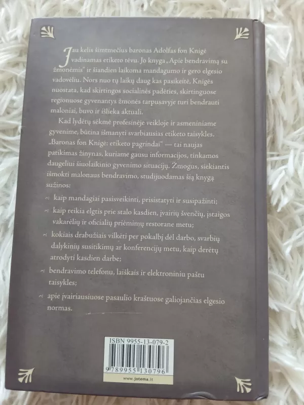 Etiketo pagrindai - Baronas fon Knigė, knyga 2