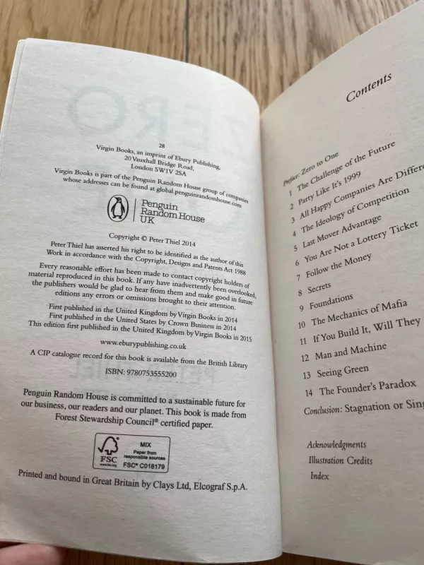 Zero to One : Notes on Start Ups, or How to Build the Future - Peter Thiel, knyga 2