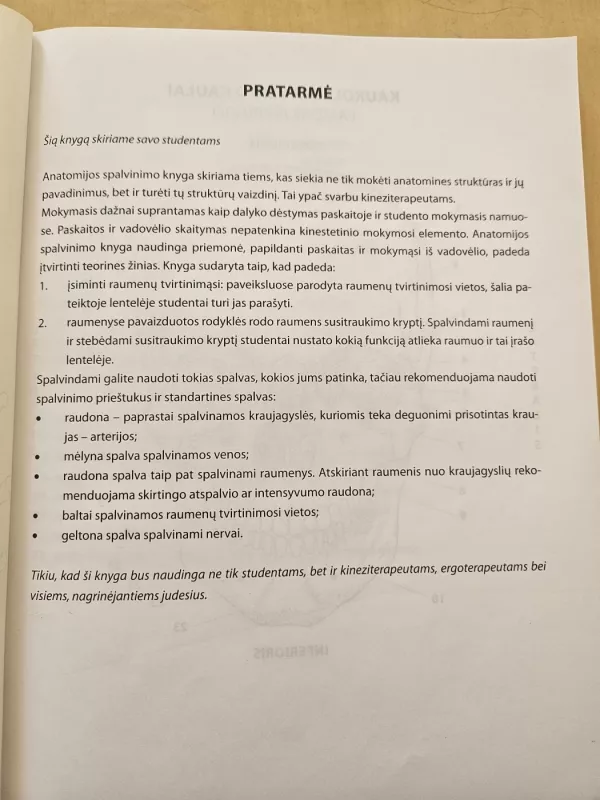 Anatomija spalvinimo knyga - Gražina Krutulytė, knyga 3