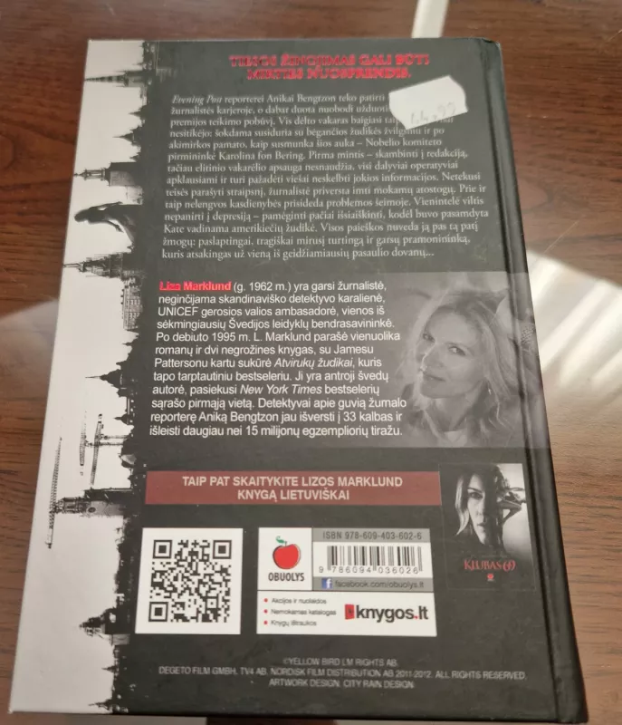 Nobelio testamentas - Liza Marklund, knyga 3