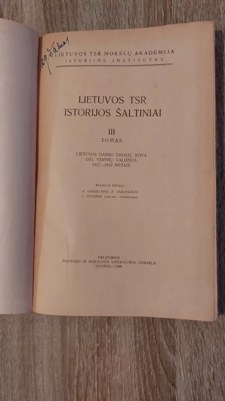 Lietuvos TSR istorijos šaltiniai (3 tomas) - Autorių Kolektyvas, knyga 5