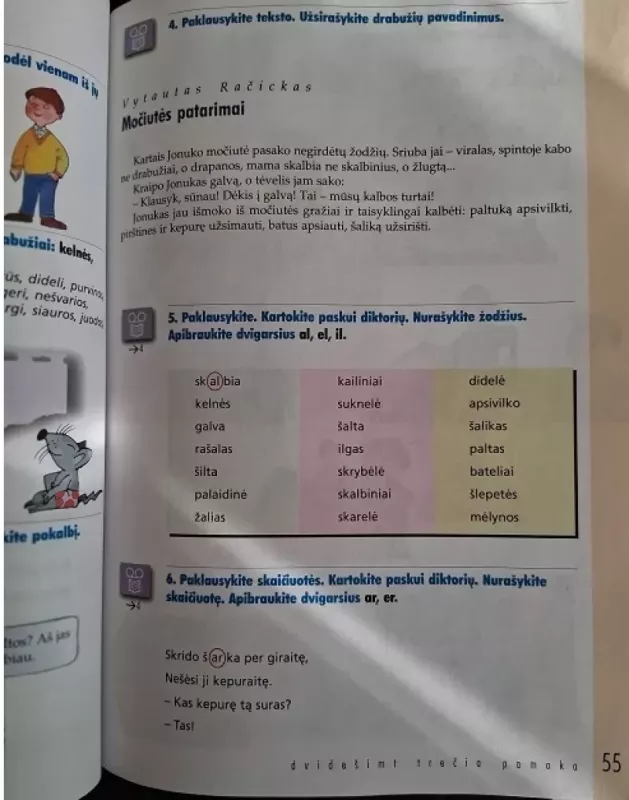 Vaikystės spalvos. Mokomės lietuvių kalbos. Vadovėlis 4 klasei, 2 dalis - Henrika Prosniakova, knyga 3