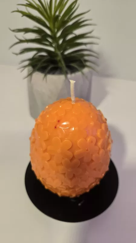 Rankų darbo natūralaus sojų vaško žvakė "Velykinis margutis" - , namai ir interjeras 3