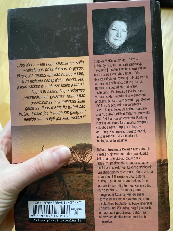 Erškėčių paukščiai - Colleen McCullough, knyga 2