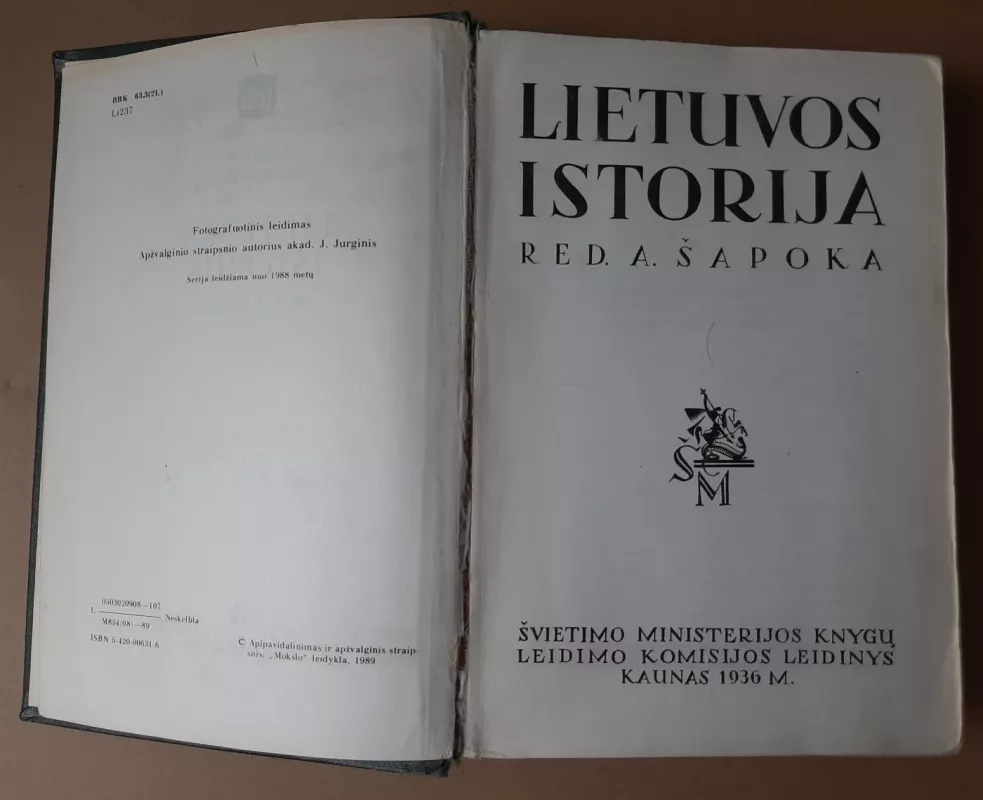 Lietuvos istorija - Red. A. Šapoka, knyga 3