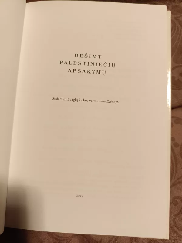 Dešimt palestiniečių apsakymų - Sudarė ir iš anglų kalbos vertė G .Sabonytė, knyga 4