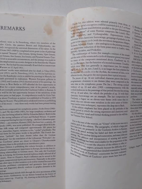 Čiurlionio myzikos kūrinių albumas - Kita, knyga 6