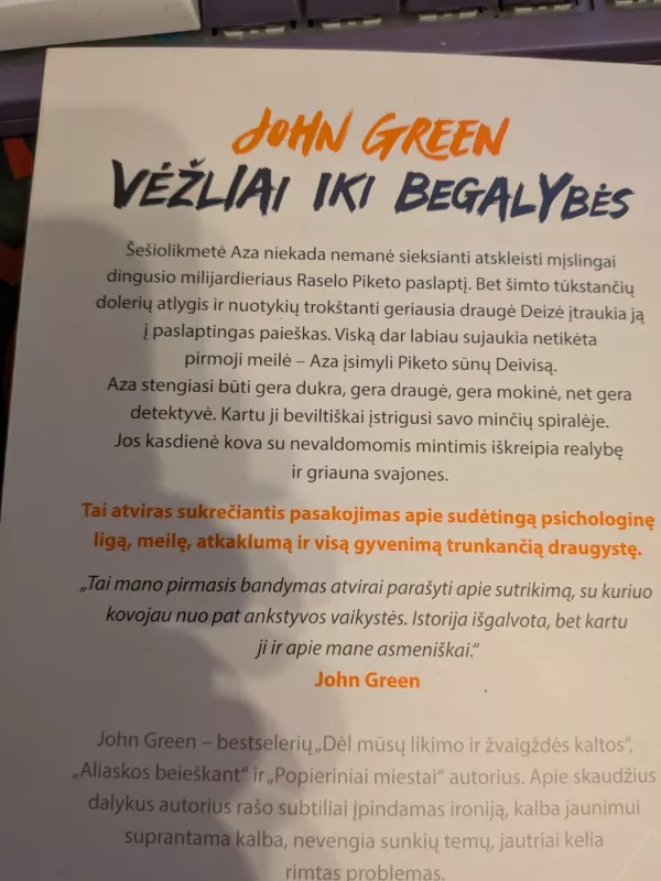 Vėžliai iki begalybės - Green John, knyga 3