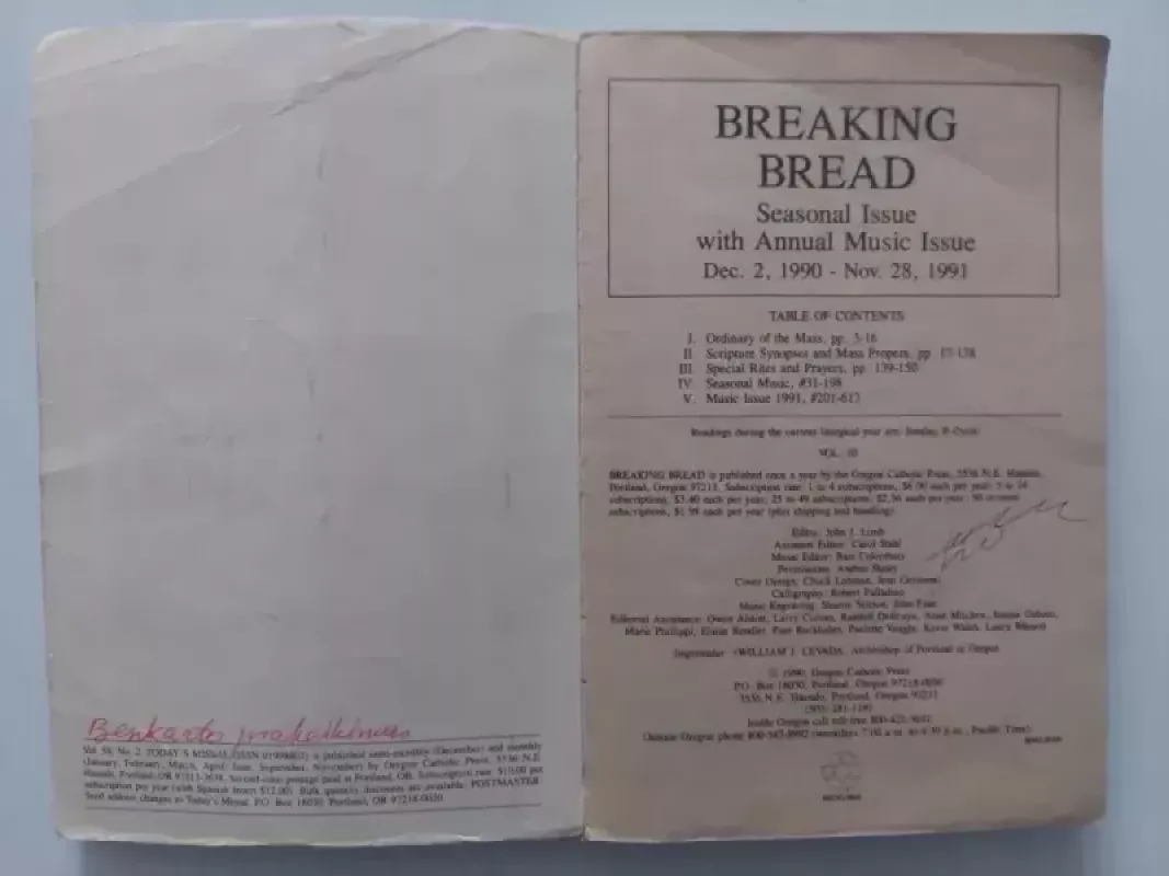 Breaking Bread with annual Music issue - Tarptautinis autorių kolektyvas, knyga 3