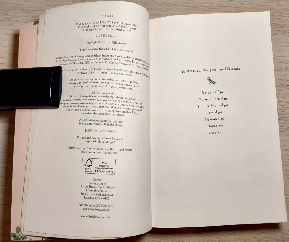 Where the Crawdads Sing - Delia Owens, knyga 3