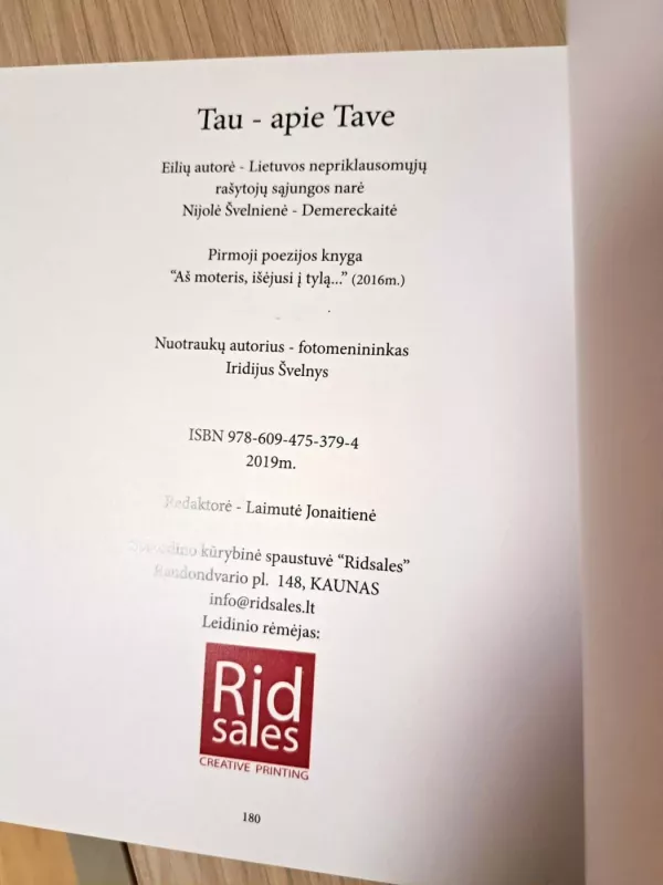 Tau- apie tave - Nijolė Švelnienė, knyga 3