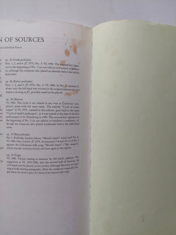 Čiurlionio myzikos kūrinių albumas - Kita, knyga 5