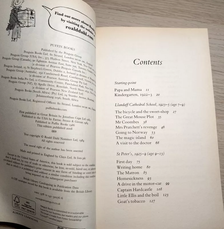 Boy Tales of Childhood - Roald Dahl, knyga 3