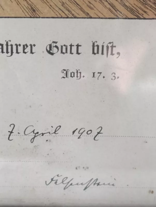 Konfirmacijos 1907m pazymejimas - , namai ir interjeras 4