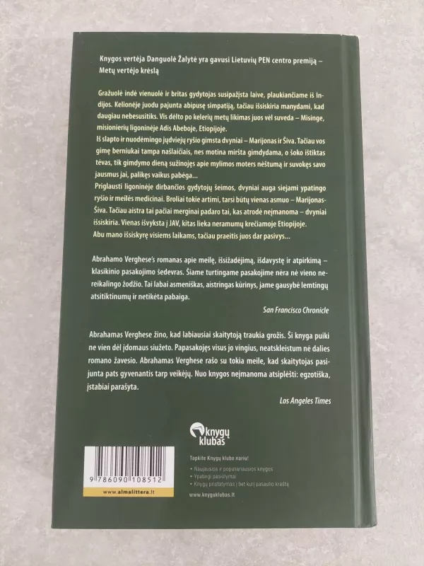 Vienuolės paslaptis - Abraham Verghese, knyga 3