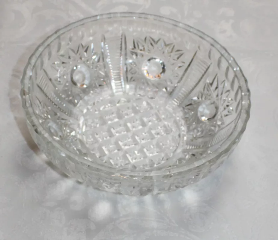 Vintažinis 1 l. krištolinis dubuo - , namai ir interjeras 3