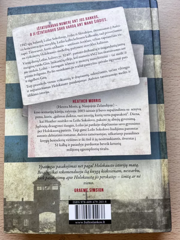 Aušvico tatuiruotojas - Heather Morris, knyga 3