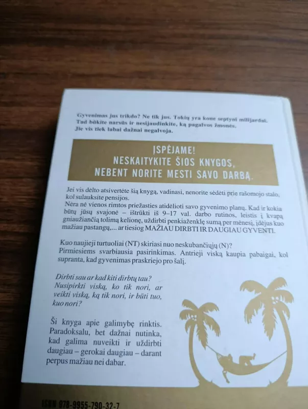 4 valandų darbo savaitė - Timothy Ferris, knyga 5