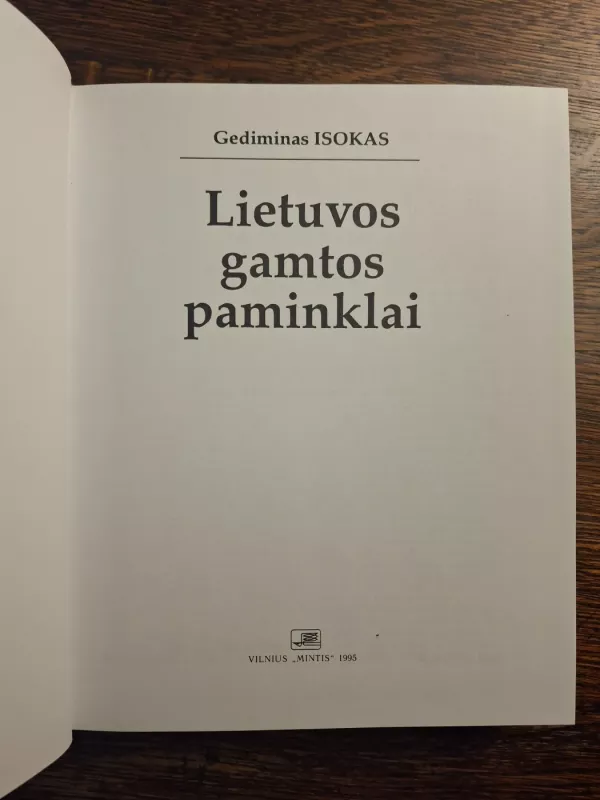 Lietuvos gamtos paminklai - Gediminas Isokas, knyga 3