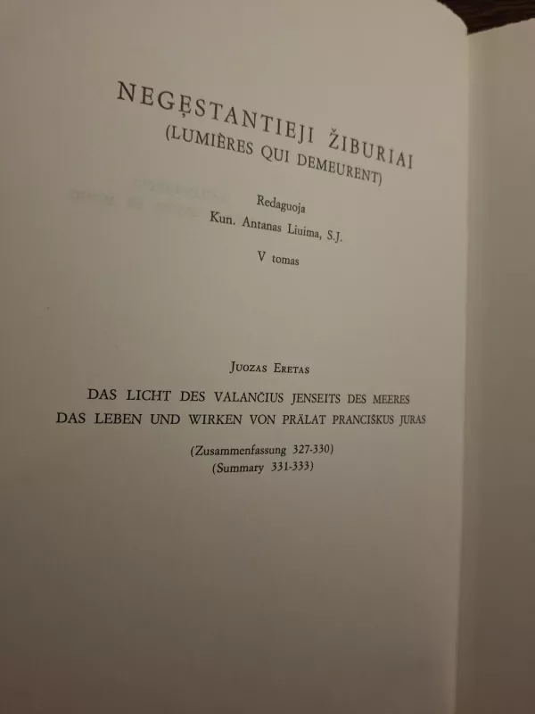 Valančiaus šviesa už marių - Juozas Eretas, knyga 3