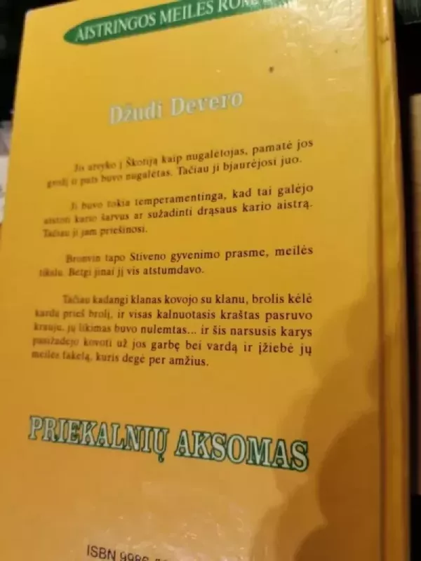 Priekalnių aksomas - Džudi Devero, knyga 5