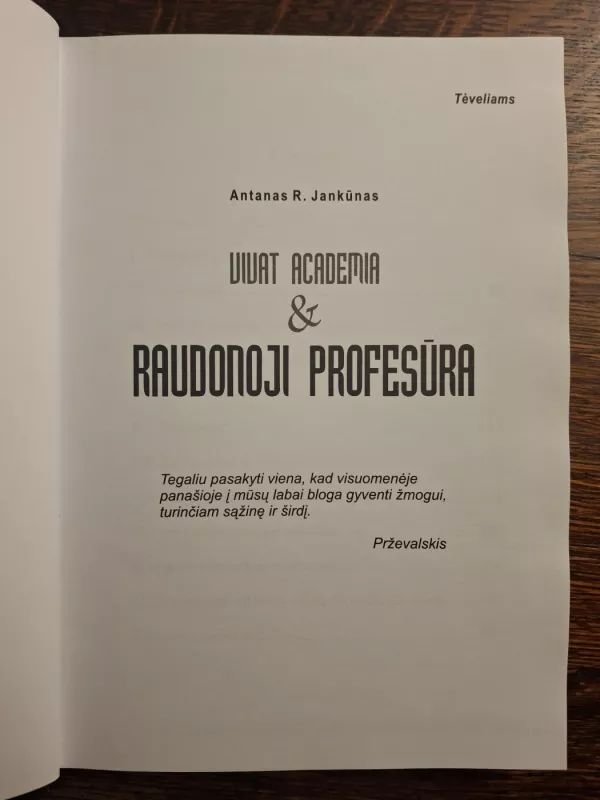 Vivat academia ir raudonoji profesūra - Antanas Jankūnas, knyga 3