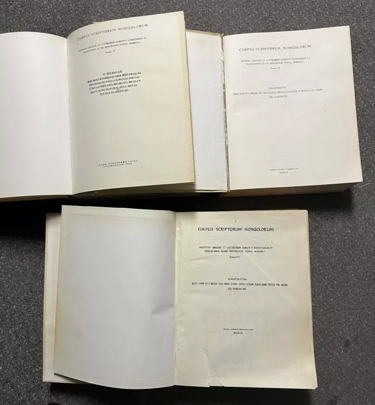 Mokslinės knygos „Corpus Scriptorum Mongolorum“ – 3 tomai - Įvairūs, knyga 3