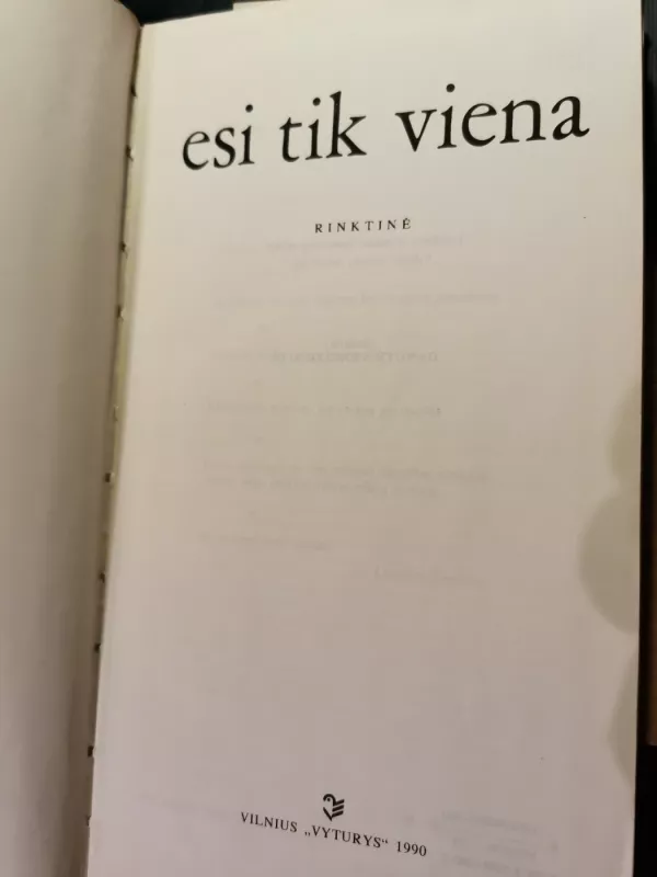 Esi tik viena - D. Venclovaitė, knyga 3
