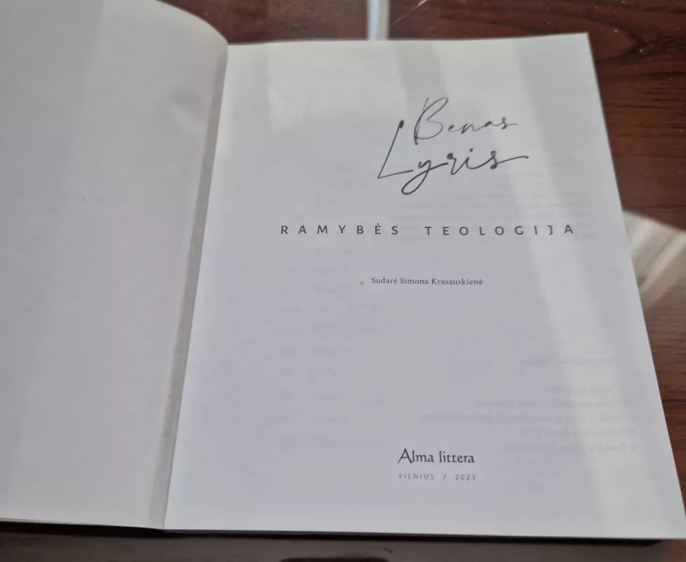 Ramybės teologija - Benas Lyris, knyga 4