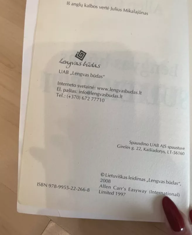 Lengvas būdas sulieknėti - Allen Carr, knyga 4