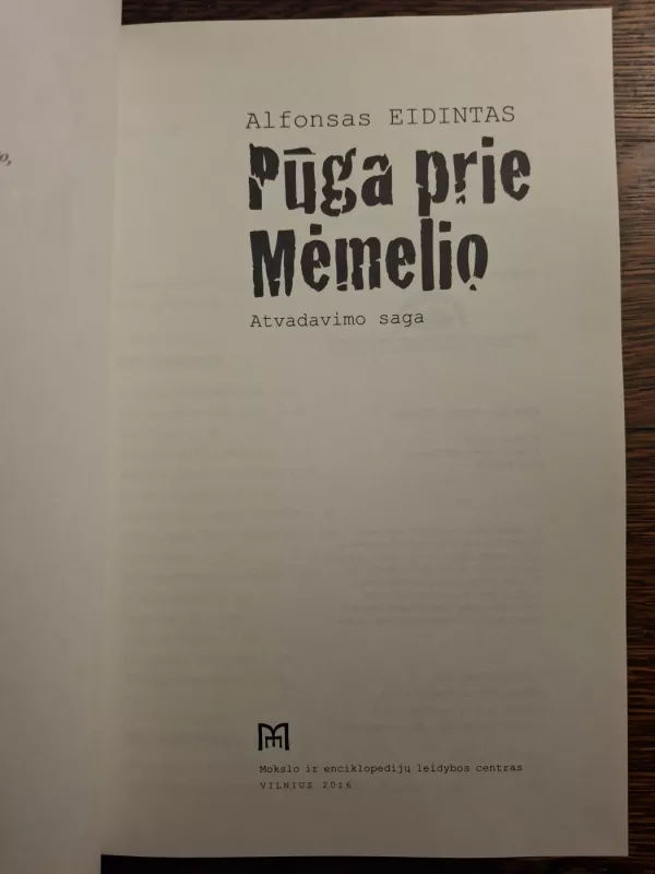 Pūga prie Mėmelio - Alfonsas Eidintas, knyga 3