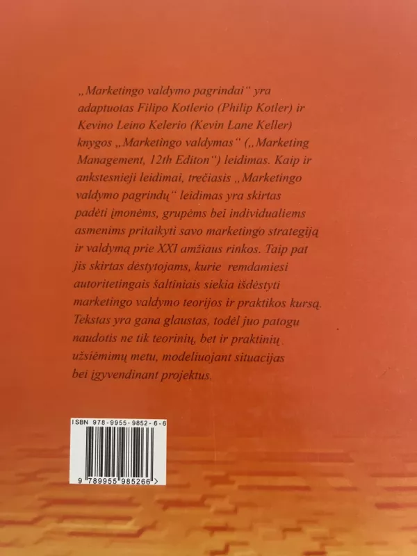 Marketingo valdymo pagrindai - Philip Kotler, Kevin Lane  Keller, knyga 3