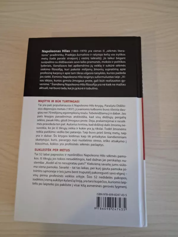 Knyga"Mastyk ir buk turtingas" - Napoleon Hill, knyga 4