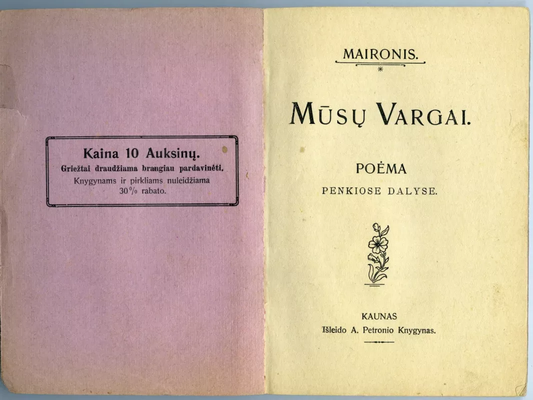 Mūsų vargai - Maironis Mačiulis, knyga 3