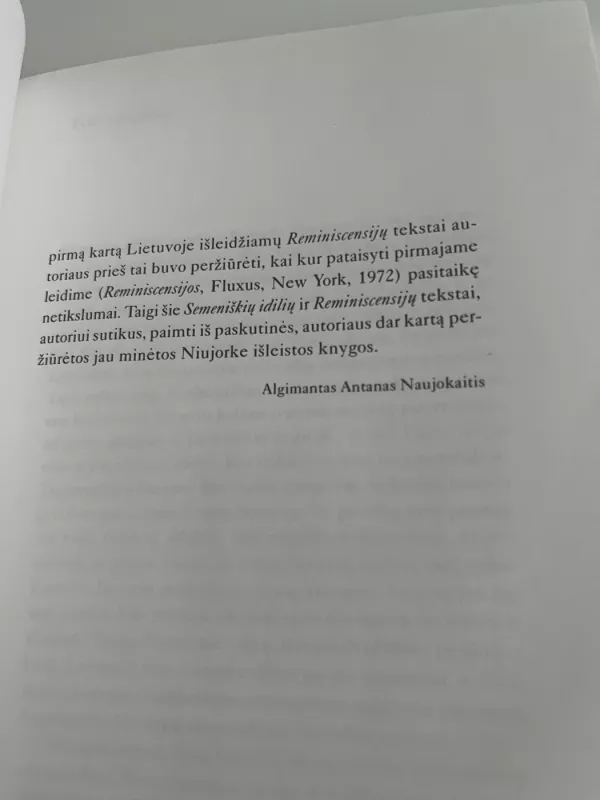 Semeniškių idilės. Reminiscensijos - Jonas Mekas, knyga 3