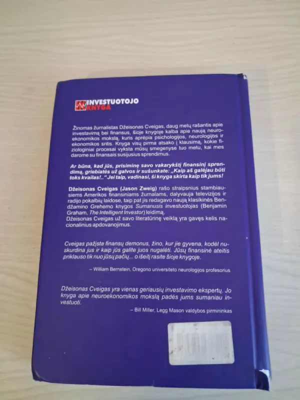 Jūsų smegenys tai jūsų pinigai - Jason Zweig, knyga 4