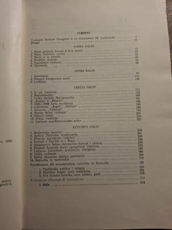 Mano atsiminimai - Justinas Staugaitis, knyga 4